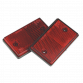 Reflex Reflector Red Oblong Pack of 2 TB24