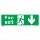 Safe Conditions Safety Sign - Fire Exit (Down) - Rigid Plastic - Pack of 10 SS22P10