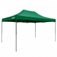 Dellonda Premium 3 x 4.5m Pop-Up Gazebo, Heavy Duty, PVC Coated, Water Resistant Fabric, Supplied with Carry Bag, Rope, Stakes & Weight Bags - Dark Green Canopy DG136