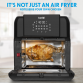 Baridi Air Fryer and Rotisserie, 10 Preset Programs, 1500W, 12L, Black & Silver DH170