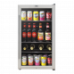 Baridi Under Counter Wine/Drink/Beverage Cooler/Fridge, Built-In Thermostat, Energy Class E, 85 Litre - Stainless Steel DH31