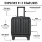 Dellonda Cabin Size Luggage with Laptop Compartments & Dual TSA Lock 18" DL156