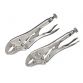 Curved Jaw Locking Pliers with Wire Cutter