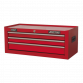 Mid-Box 3 Drawer with Ball-Bearing Slides - Red AP223