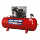 Air Compressor 200L Belt Drive 3hp with Cast Cylinders SAC2203B