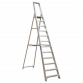 Aluminium Step Ladder 12-Tread Industrial BS 2037/1 AXL12