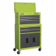 6 Drawer Topchest & Rollcab Combination with Ball-Bearing Slides - Hi-Vis Green/Grey & 170pc Tool Kit AP2200COMBOHV