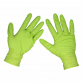 Diamond Grip Extra-Thick Nitrile Powder-Free Gloves, Hi-Vis Green, X-Large - Pack of 50 SSP54XL