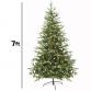 Dellonda Pre-Lit 7ft Hinged Christmas Tree with Warm White LED Lights & PE/PVC Tips - DH82 DH82