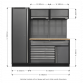 Superline PRO® 1.96m Storage System - Pressed Wood Worktop APMSSTACK09W