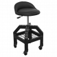 Creeper Stool Pneumatic with Adjustable Height Swivel Seat & Back Rest SCR03B