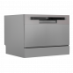 Baridi Compact Tabletop Dishwasher 6 Place Settings, 6 Programmes, Low Noise, 6.5L Cycle, Start Delay - Silver DH84