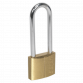 Brass Body Padlock with Brass Cylinder Long Shackle 40mm S0989
