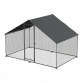 Dellonda 3 x 2 x 2m Walk-In Chicken Run, Galvanized Steel, Roof Cover, PVC Coated Chicken Wire DG278