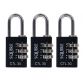 Toughlock Re-Codeable Black Combination Padlock 30mm (Pack of 3) HSQCTL30TR
