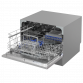 Baridi Compact Tabletop Dishwasher 6 Place Settings, 6 Programmes, Low Noise, 6.5L Cycle, Start Delay - Silver DH84