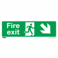 Safe Conditions Safety Sign - Fire Exit (Down Right) - Rigid Plastic - Pack of 10 SS36P10