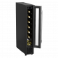 Baridi 7 Bottle 15cm Slim Wine Cooler with Digital Touch Screen Controls, Stainless Steel DH77