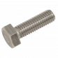 Stainless Steel Hex Head Set Screw DIN 933 - M8 X 25 A2 - Pack of 50 S825S