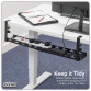 Dellonda Extendable Cable Management Tray 435/730 x 130 x 190 - Black DH276