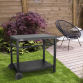 Dellonda BBQ & Plancha Trolley for Outdoor Cooking with Utensil Holder, Black - DG45 DG45