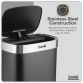 Sensor Bin 80L - Black/Stainless Steel DH283