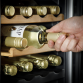 Baridi 36 Bottle Dual Zone Wine Cooler, Fridge with Digital Touch Screen Controls, Wooden Shelves & LED Light, Black DH91