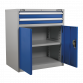 Industrial Cabinet 2 Drawer & 1 Shelf Double Locker API8810