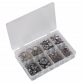 O-Clip Single Ear Assortment 160pc Stainless Steel AB043SE