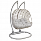 Dellonda Egg Hanging Swing Chair, Wicker Rattan Basket, Steel Frame, Double DG61