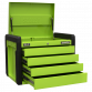 4 Drawer Push-to-Open Topchest with Ball-Bearing Slides - Hi-Vis Green APPD4G