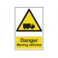 Danger Moving Vehicles - PVC 400 x 600mm SCA4100