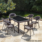 Dellonda Outdoor Dining Table Weather Resistant Glass Table 90x150cm DG206