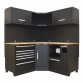 Premier 1.7m Corner Storage System - Oak Worktop APMSCOMBO6W