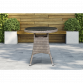 Dellonda Chester Rattan Wicker Outdoor Bistro Table with Tempered Glass Top, Brown DG65