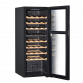 Baridi 36 Bottle Dual Zone Wine Cooler, Fridge with Digital Touch Screen Controls, Wooden Shelves & LED Light, Black DH91