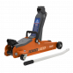 Trolley Jack 2 Tonne Low Profile Short Chassis - Orange 1020LEO