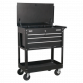 Heavy-Duty Mobile Tool & Parts Trolley with 4 Drawers & Lockable Top - Black AP850MB
