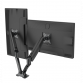 Dellonda Double Monitor Arms, 9kg Load Capacity, 10-27" Screens - Black DH25