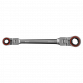 Ratchet Ring Spanner 4-in-1 Flexi-Head Reversible Metric Platinum Series AK63947