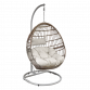 Dellonda Egg Hanging Swing Chair, Wicker Rattan Basket, Steel Frame, Single DG60