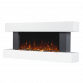 Baridi 46” Wall Mounted 1000W/2000W Electric Fireplace with LED Flame Effects, Side Glass Decoration and Pebble Accessories, Grey DH112