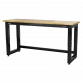 Steel Adjustable Workbench with Wooden Worktop 1830mm - Heavy-Duty APMS22