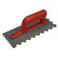 Notched Trowel V 4mm & Round 7mm Plastic Handle 11 x 4.1/2in FAISGTNOTP