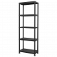 Plastic Racking Unit with 5 Shelves 25kg Capacity Per Level APPR5