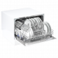 Baridi Compact Tabletop Dishwasher 6 Place Settings, 6 Programmes, Low Noise, 6.5L Cycle, Start Delay - White DH83