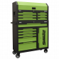 Superline Pro® Topchest & Rollcab Combination 12 Drawer & 1 Door Cupboard - Green AP1080HVG