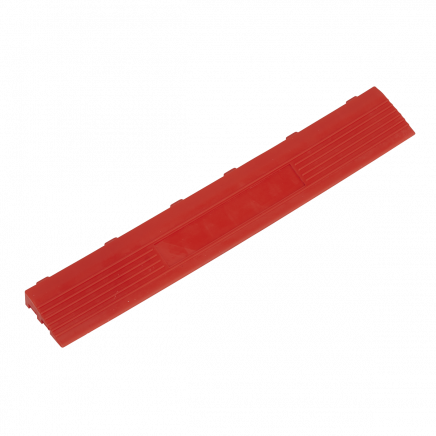 Polypropylene Floor Tile Edge 400 x 60mm Red Female - Pack of 6 FT3ERF