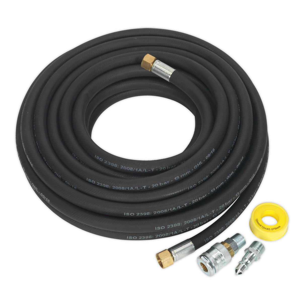 Sealey Tools Air Hose Kit 15m x Ø13mm High Flow with 100 Series