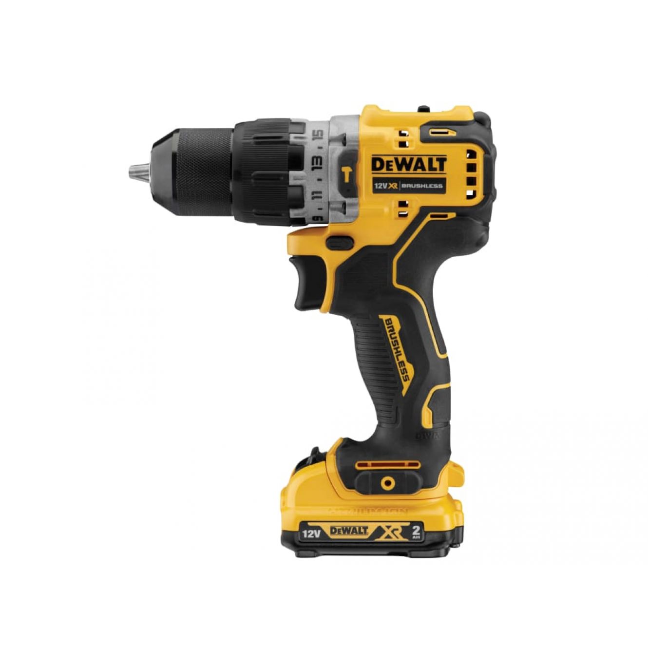 DEWALT DCD706D2 XR Brushless Sub-Compact Combi Drill 12V 2 x 2.0Ah Li ...